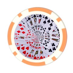 Poker Royal Flush All Suits Droste Spiral Poker Chip Card Guard from ArtsNow.com Back