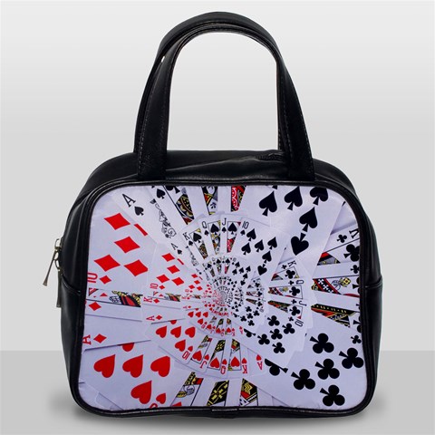 Poker Royal Flush All Suits Droste Spiral Classic Handbag (One Side) from ArtsNow.com Front