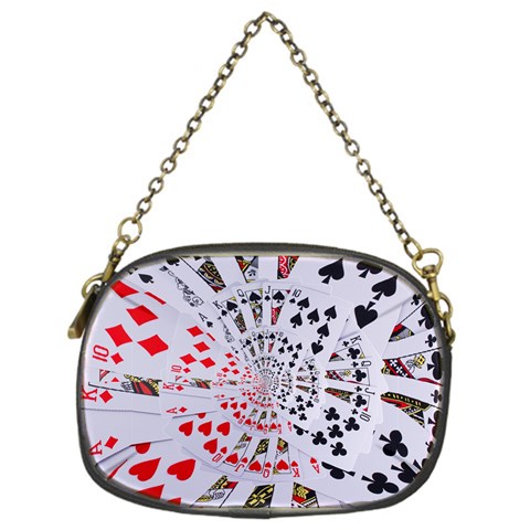 Poker Royal Flush All Suits Droste Spiral Chain Purse (One Side) from ArtsNow.com Front