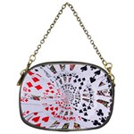 Poker Royal Flush All Suits Droste Spiral Chain Purse (Two Sides)