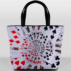 Poker Royal Flush All Suits Droste Spiral Bucket Bag from ArtsNow.com Front