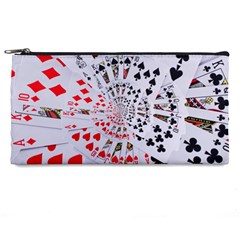 Poker Royal Flush All Suits Droste Spiral Pencil Case from ArtsNow.com Front