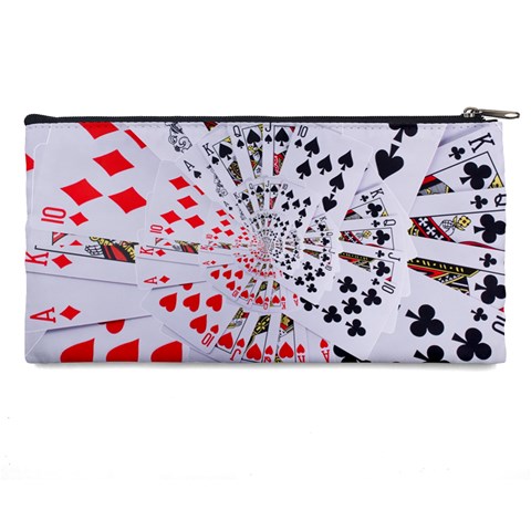 Poker Royal Flush All Suits Droste Spiral Pencil Case from ArtsNow.com Back