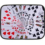 Poker Royal Flush All Suits Droste Spiral Double Sided Fleece Blanket (Mini)