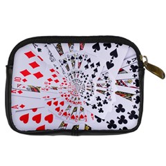 Poker Royal Flush All Suits Droste Spiral Digital Camera Leather Case from ArtsNow.com Back