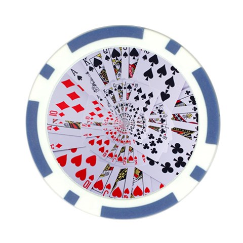 Poker Royal Flush All Suits Droste Spiral Poker Chip Card Guard (10 pack) from ArtsNow.com Front