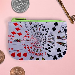 Poker Royal Flush All Suits Droste Spiral Mini Coin Purse from ArtsNow.com Front