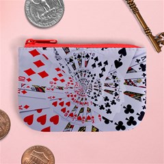 Poker Royal Flush All Suits Droste Spiral Mini Coin Purse from ArtsNow.com Front