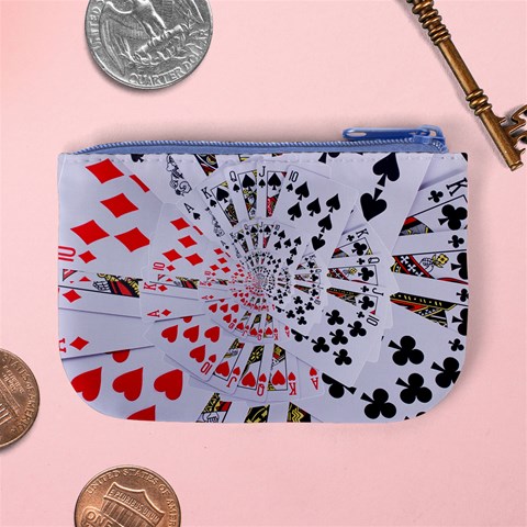 Poker Royal Flush All Suits Droste Spiral Mini Coin Purse from ArtsNow.com Back