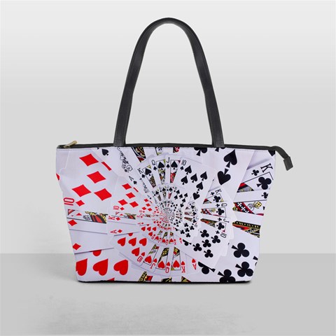 Poker Royal Flush All Suits Droste Spiral Classic Shoulder Handbag from ArtsNow.com Front