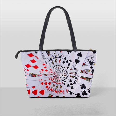 Poker Royal Flush All Suits Droste Spiral Classic Shoulder Handbag from ArtsNow.com Back