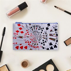 Poker Royal Flush All Suits Droste Spiral Cosmetic Bag (Small) from ArtsNow.com Front