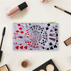 Poker Royal Flush All Suits Droste Spiral Cosmetic Bag (Small) from ArtsNow.com Back