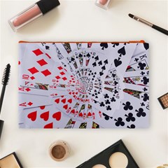 Poker Royal Flush All Suits Droste Spiral Cosmetic Bag (Large) from ArtsNow.com Back