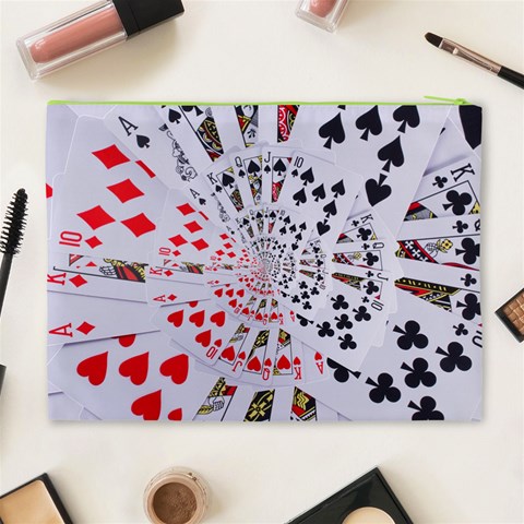 Poker Royal Flush All Suits Droste Spiral Cosmetic Bag (XL) from ArtsNow.com Back