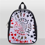 Poker Royal Flush All Suits Droste Spiral School Bag (Small)