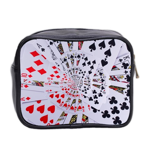 Poker Royal Flush All Suits Droste Spiral Mini Toiletries Bag (Two Sides) from ArtsNow.com Back