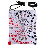 Poker Royal Flush All Suits Droste Spiral Shoulder Sling Bag