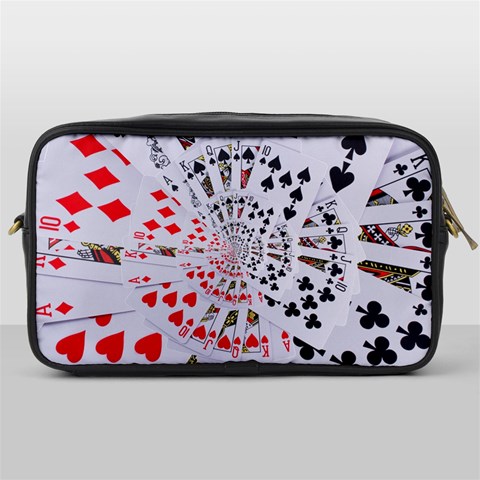 Poker Royal Flush All Suits Droste Spiral Toiletries Bag (One Side) from ArtsNow.com Front