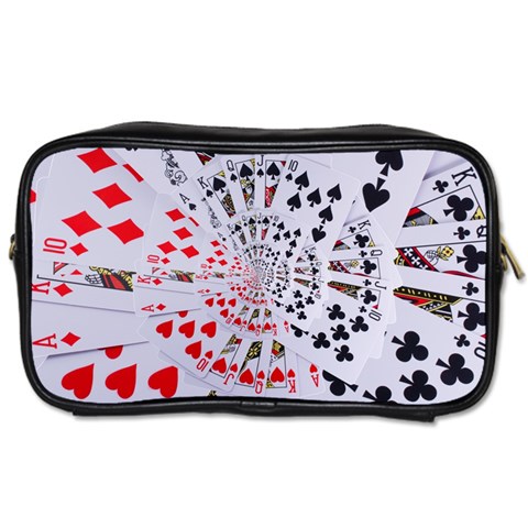 Poker Royal Flush All Suits Droste Spiral Toiletries Bag (Two Sides) from ArtsNow.com Front