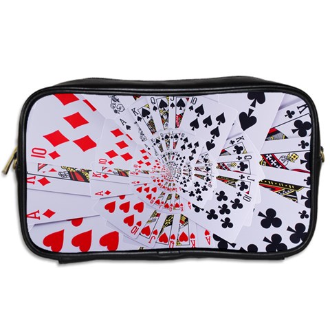 Poker Royal Flush All Suits Droste Spiral Toiletries Bag (Two Sides) from ArtsNow.com Back