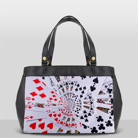 Poker Royal Flush All Suits Droste Spiral Oversize Office Handbag from ArtsNow.com Front