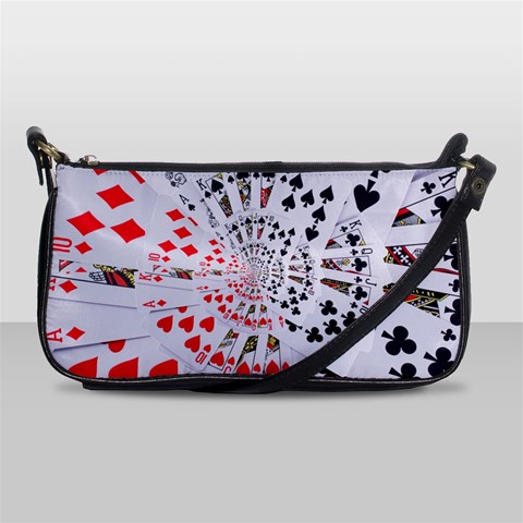 Poker Royal Flush All Suits Droste Spiral Shoulder Clutch Bag from ArtsNow.com Front