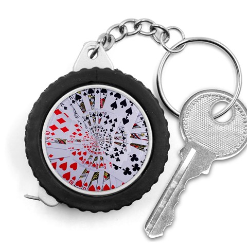 Poker Royal Flush All Suits Droste Spiral Measuring Tape from ArtsNow.com Front