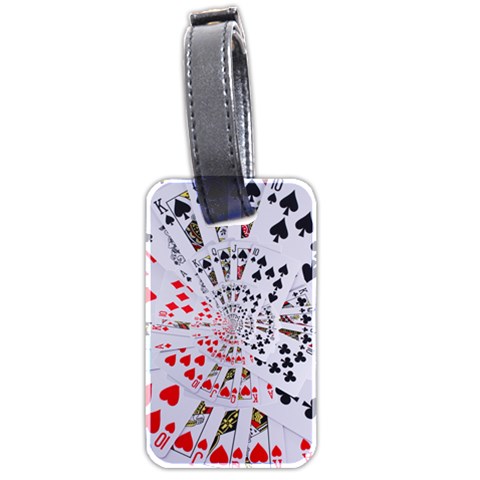 Poker Royal Flush All Suits Droste Spiral Luggage Tag (two sides) from ArtsNow.com Front