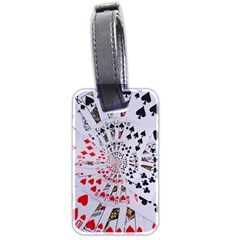 Poker Royal Flush All Suits Droste Spiral Luggage Tag (two sides) from ArtsNow.com Back