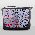 Poker Royal Flush All Suits Droste Spiral Messenger Bag