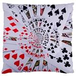 Poker Royal Flush All Suits Droste Spiral Large Cushion Case (Two Sides)