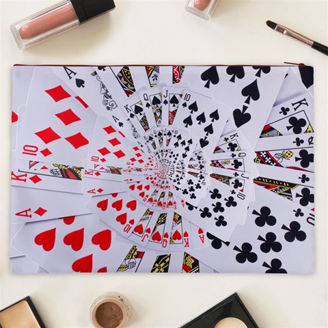 Poker Royal Flush All Suits Droste Spiral Cosmetic Bag (XXL) from ArtsNow.com Back