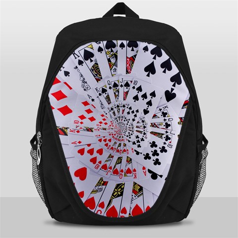 Poker Royal Flush All Suits Droste Spiral Backpack Bag from ArtsNow.com Front