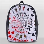 Poker Royal Flush All Suits Droste Spiral School Bag (XL)