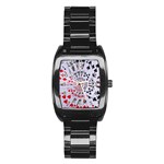 Poker Royal Flush All Suits Droste Spiral Stainless Steel Barrel Watch