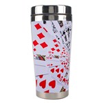 Poker Royal Flush All Suits Droste Spiral Stainless Steel Travel Tumbler