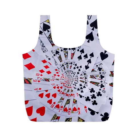 Poker Royal Flush All Suits Droste Spiral Full Print Recycle Bag (M) from ArtsNow.com Front