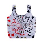 Poker Royal Flush All Suits Droste Spiral Full Print Recycle Bag (M)