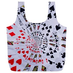 Poker Royal Flush All Suits Droste Spiral Full Print Recycle Bag (XL) from ArtsNow.com Back