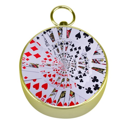 Poker Royal Flush All Suits Droste Spiral Gold Compass from ArtsNow.com Front