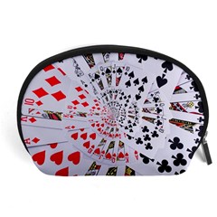 Poker Royal Flush All Suits Droste Spiral Accessory Pouch (Large) from ArtsNow.com Front