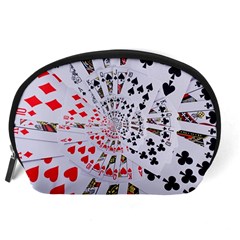 Poker Royal Flush All Suits Droste Spiral Accessory Pouch (Large) from ArtsNow.com Back