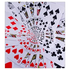 Poker Royal Flush All Suits Droste Spiral Drawstring Pouch (Large) from ArtsNow.com Front