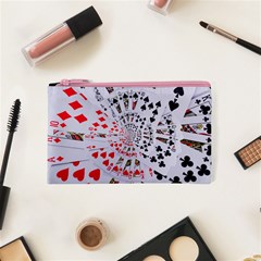 Poker Royal Flush All Suits Droste Spiral Cosmetic Bag (XS) from ArtsNow.com Front