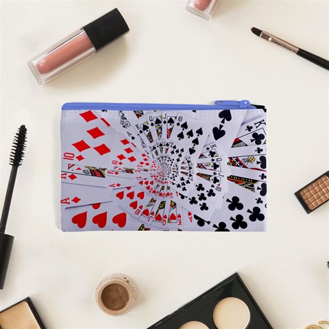 Poker Royal Flush All Suits Droste Spiral Cosmetic Bag (XS) from ArtsNow.com Back