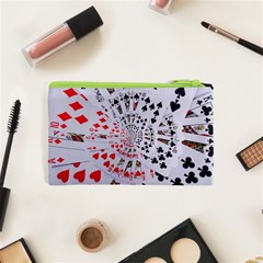 Poker Royal Flush All Suits Droste Spiral Cosmetic Bag (XS) from ArtsNow.com Back