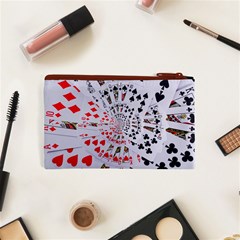 Poker Royal Flush All Suits Droste Spiral Cosmetic Bag (XS) from ArtsNow.com Back