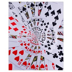 Poker Royal Flush All Suits Droste Spiral Drawstring Pouch (XL) from ArtsNow.com Front