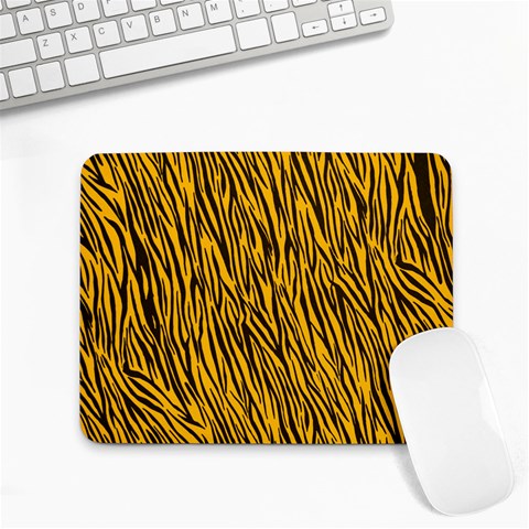 Yellow Zebra Stripes Small Mousepad from ArtsNow.com Front